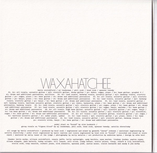 Waxahatchee – Tigers Blood Music CD