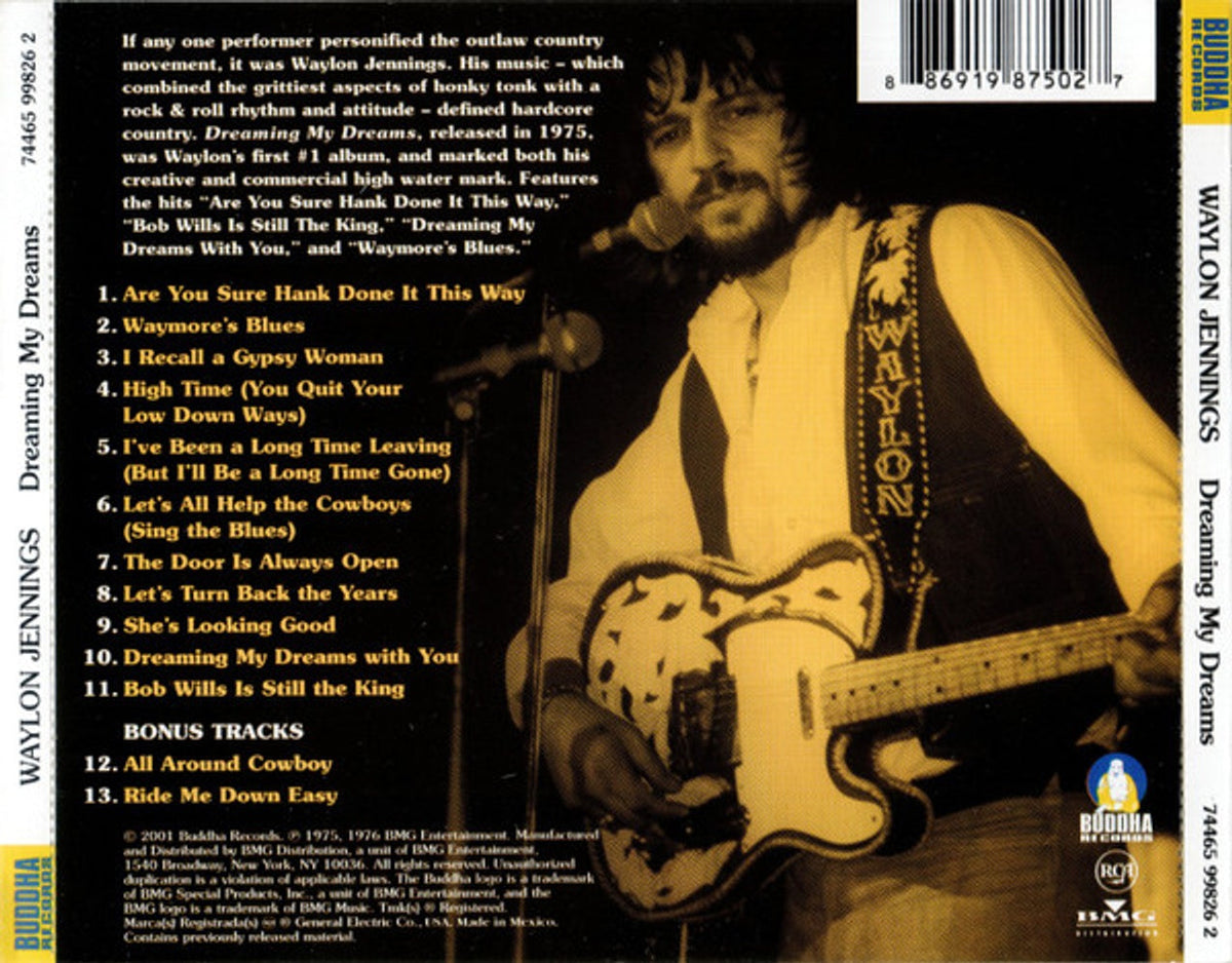 Waylon Jennings – Dreaming My Dreams Music CD