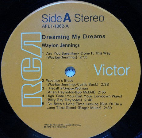 Waylon Jennings – Dreaming My Dreams Music CD