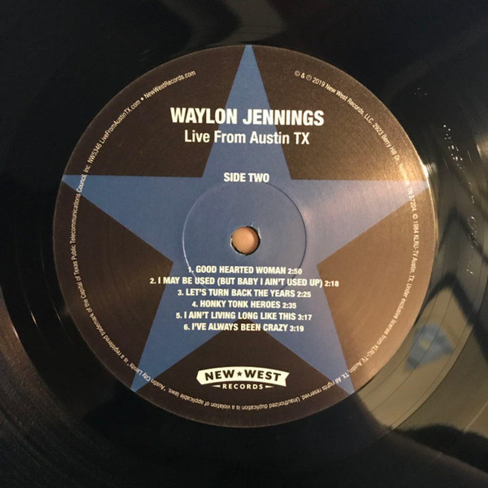 Waylon Jennings – Live From Austin, TX '84 (LP Vinyl) Vinyl Record