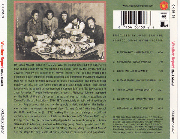 Weather Report – Black Market Music CD