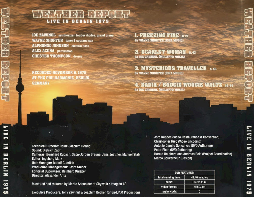Weather Report – Live in Berlin 1975 (LP Vinyl) Vinyl Record