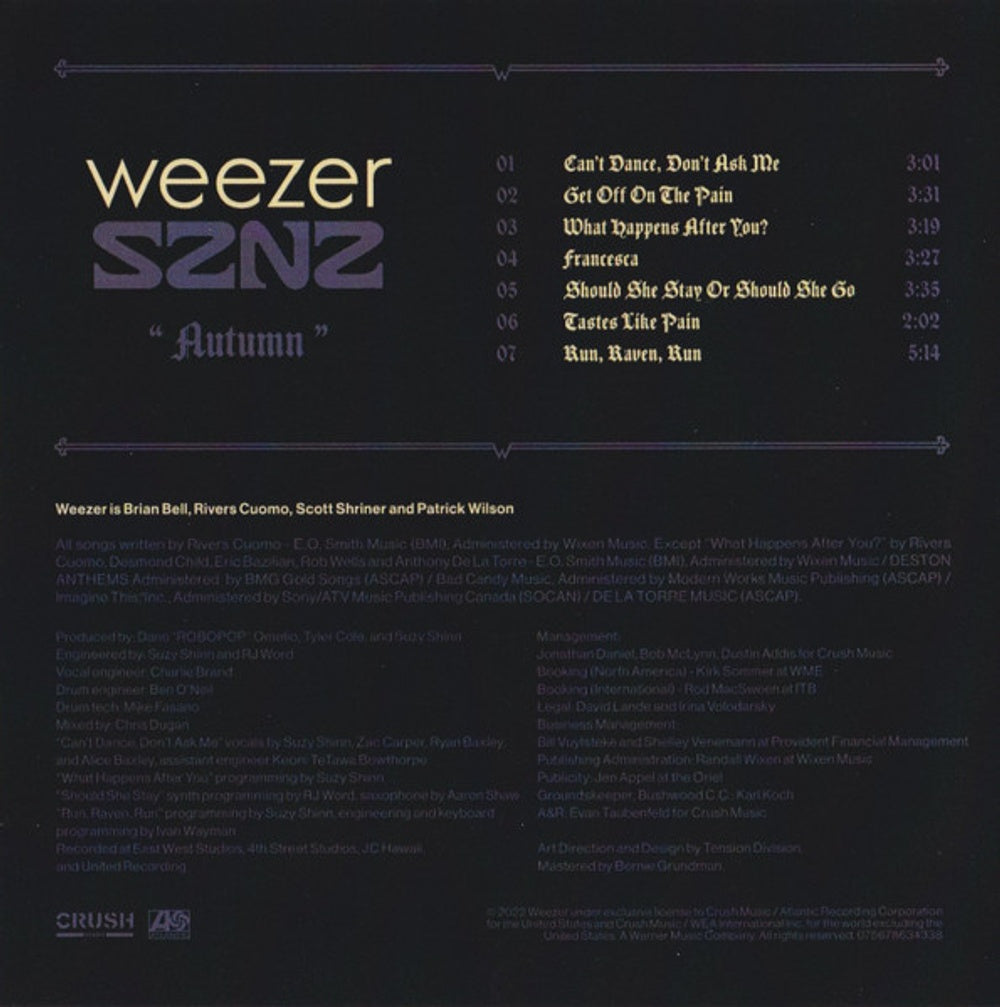 Weezer – SZNZ: Autumn EP Music CD