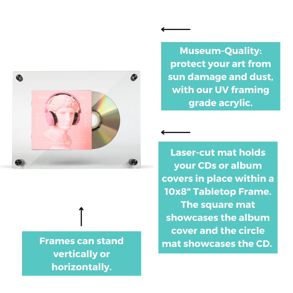 Tabletop Music CD Display Frame for the Music Lover in Your Life