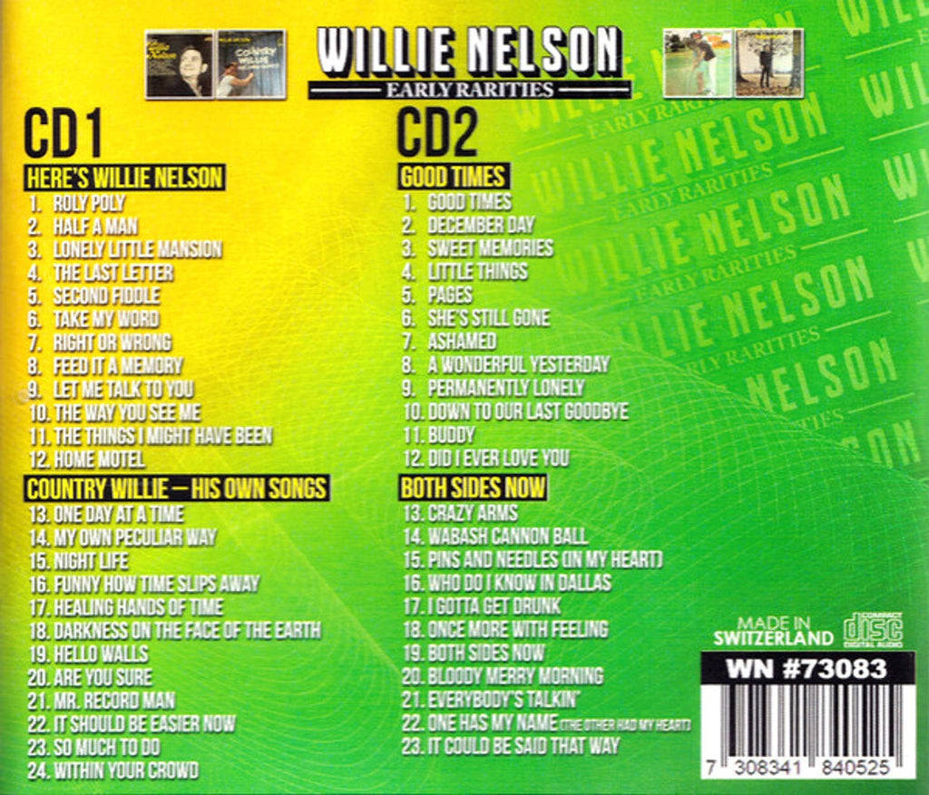 Willie Nelson – Here's Willie Nelson / Country Willie / Good Times (2-CD) Music CD