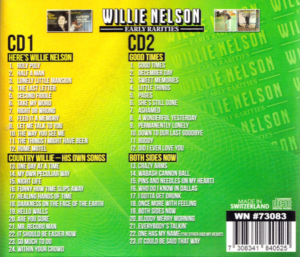 Willie Nelson – Here's Willie Nelson / Country Willie / Good Times (2-CD) Music CD