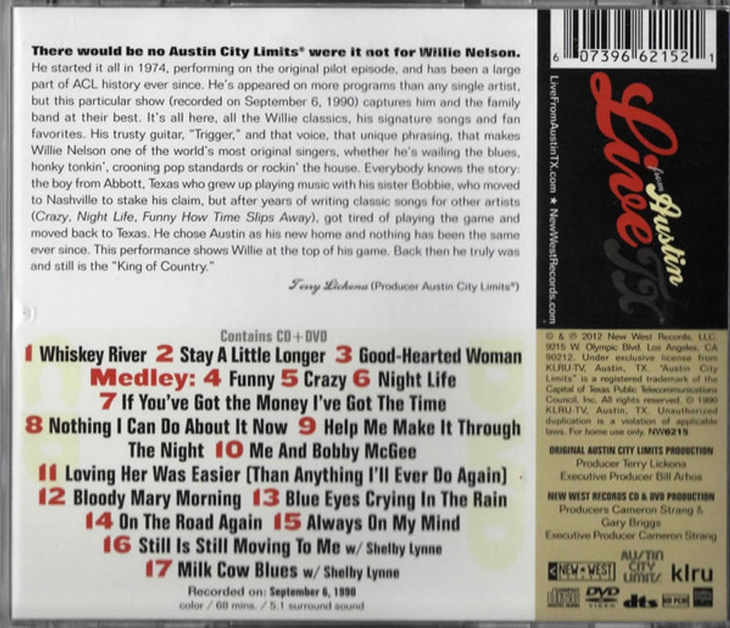 Willie Nelson – Live From Austin, TX (CD & DVD) Music CD