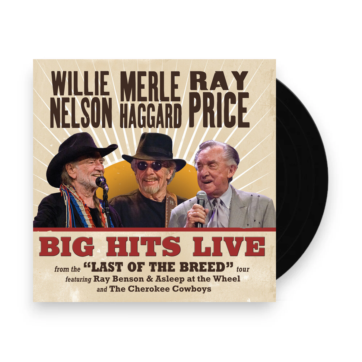 Willie Nelson / Merle Haggard / Ray Price – Big Hits Live From The Last Of The Breed Tour (LP Vinyl) Vinyl Record