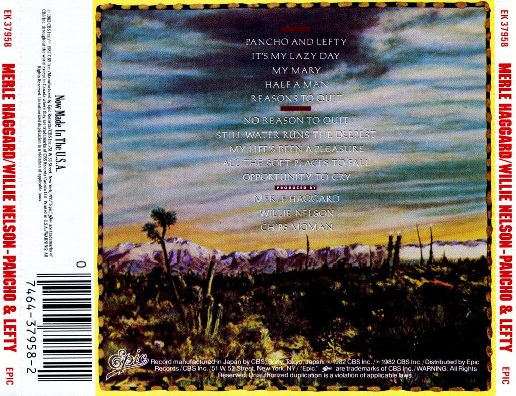 Willie Nelson – Pancho and Lefty Music CD