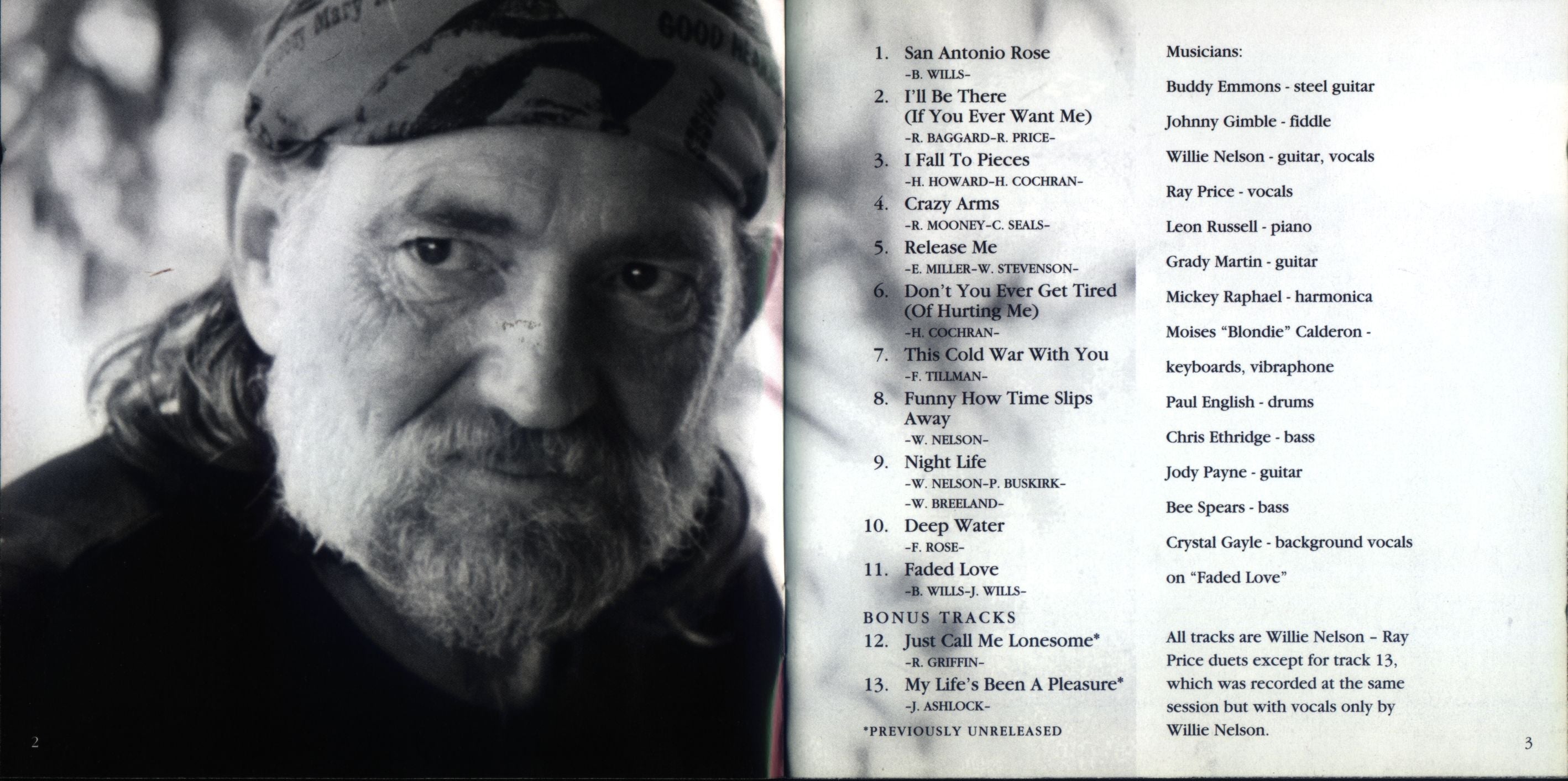 Willie Nelson & Ray Price – San Antonio Rose Music CD