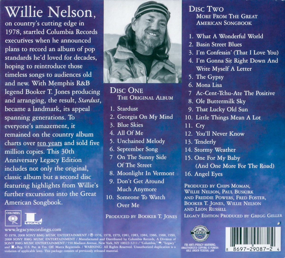Willie Nelson – Stardust Music CD