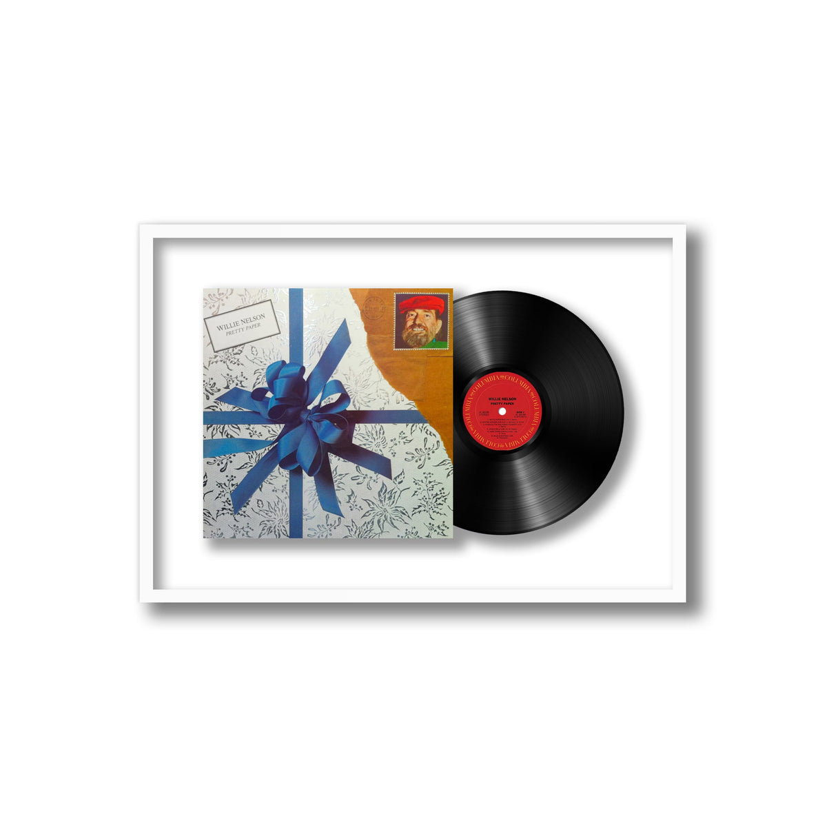 Willie Nelson - Pretty Paper - Framed Vinyl Record