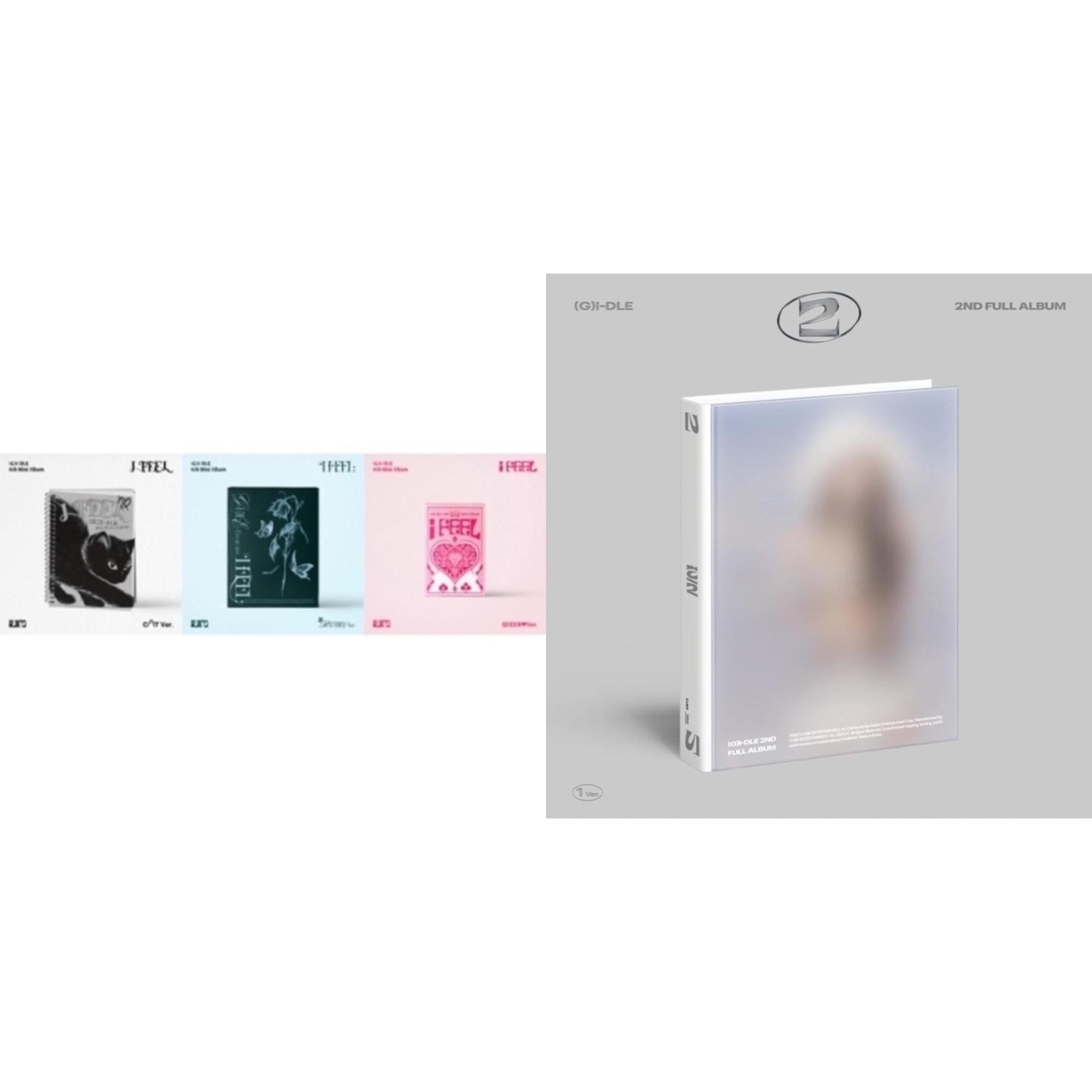 I-Dle - 2 (1 Ver.) & I Feel (6Th Mini Album) - CD Bundle