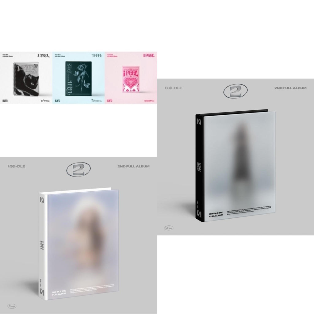 I-Dle - 2 (0 Ver.) & 2 (1 Ver.) & I Feel (6Th Mini Album) - CD Bundle