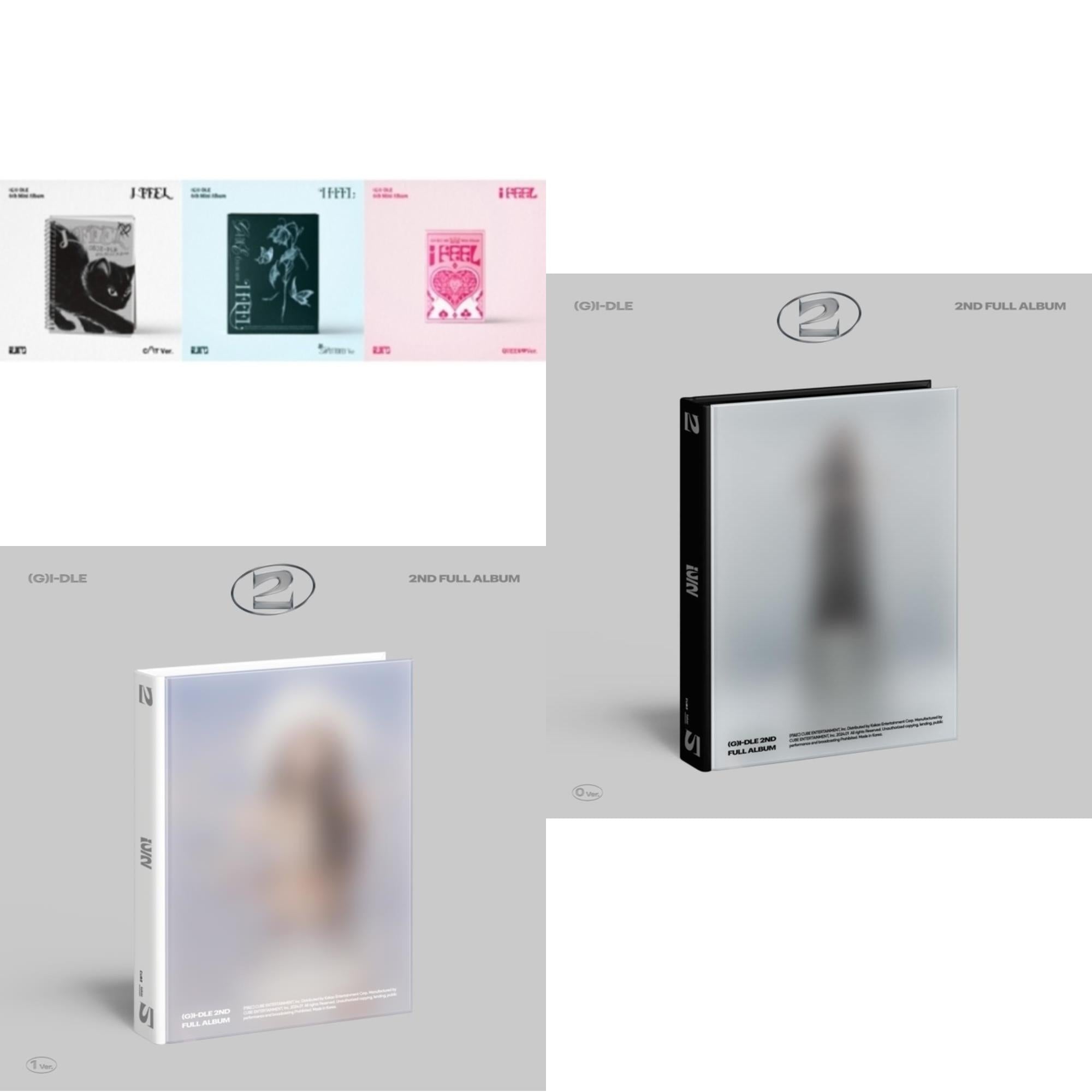 I-Dle - 2 (0 Ver.) & 2 (1 Ver.) & I Feel (6Th Mini Album) - CD Bundle