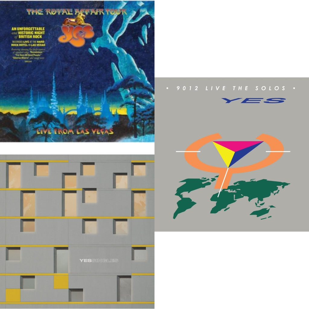 Yessingles (Yellow/Orange/Black Splatter LP Vinyl) (Rocktober) & Royal Affair Tour (Live In Las Vegas) & 9012Live - The Solos (180G/Limited Edition)