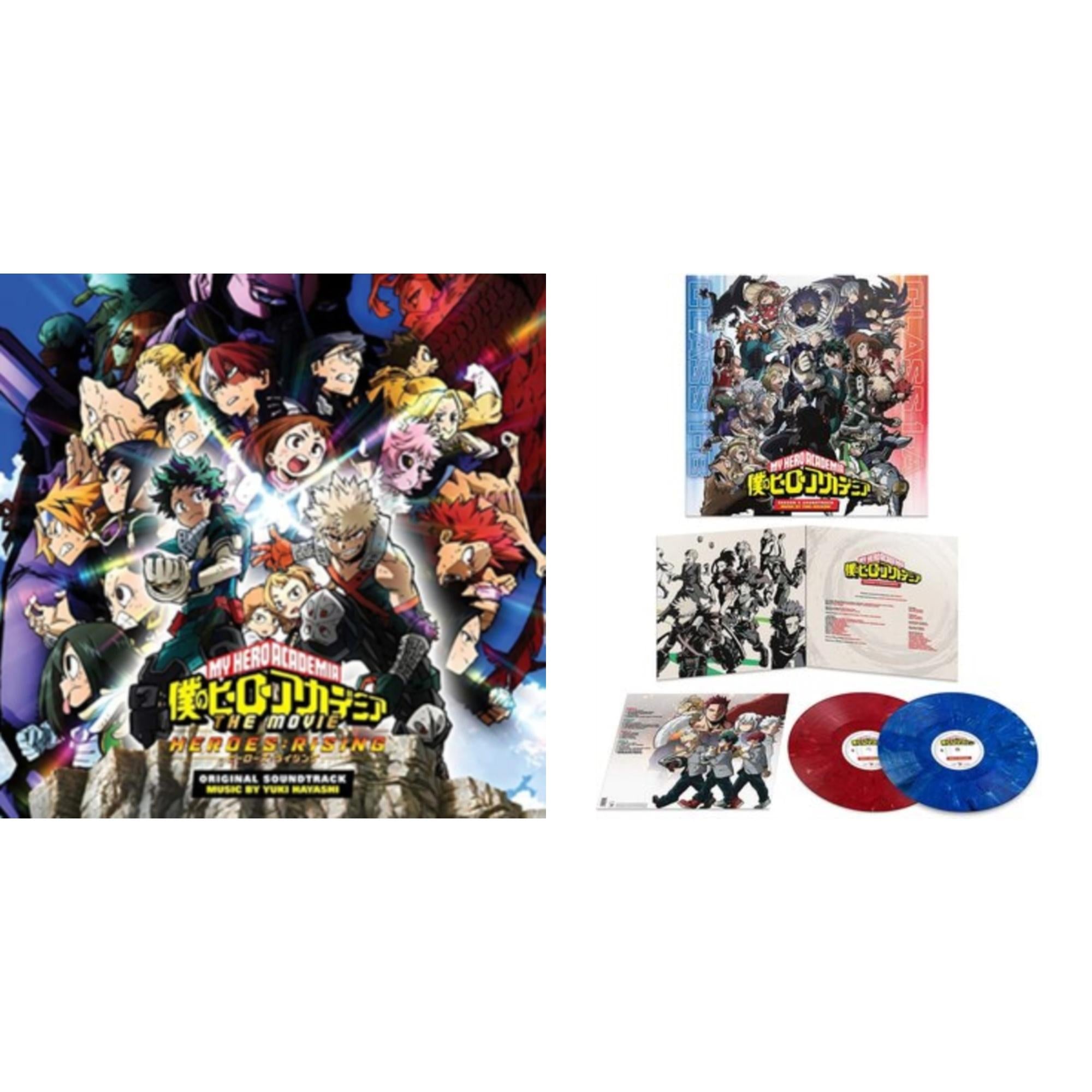 My Hero Academia: Heroes Rising (Translucent Clear W/ Rainbow Splatter Vinyl/2LP) & My Hero Academia: Season 5 Ost (2LP/1-Opaque Blue Marble/2-Opaque Red Mable Vinyl)