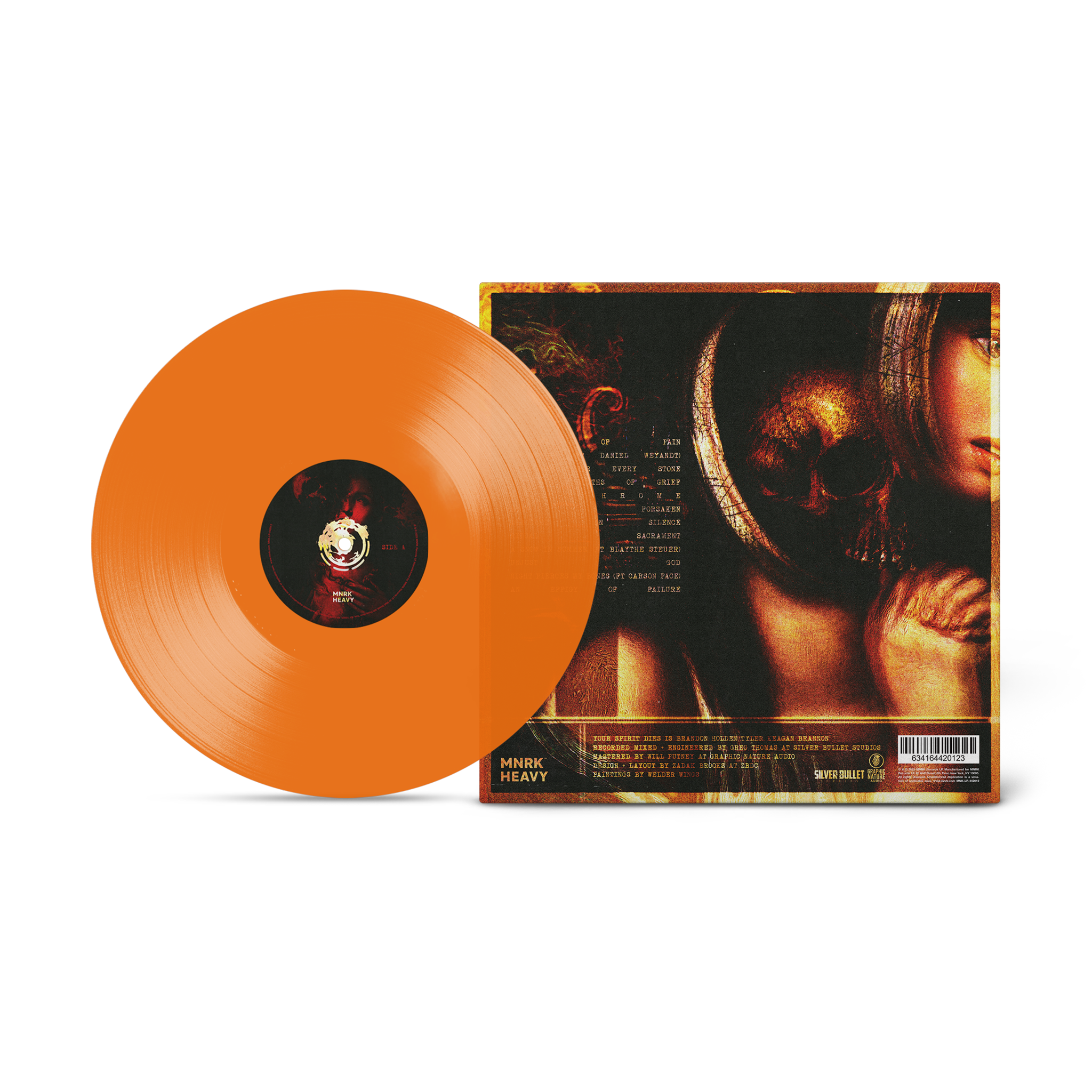 Your Spirit Dies - My Gnawing Pains Will Never Rest Translucent Orange Vinyl Record