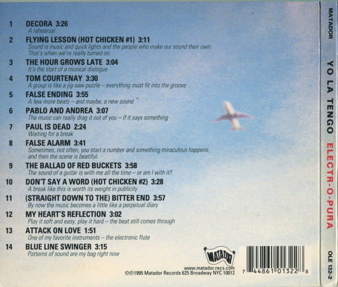 Yo La Tengo – Electr-O-Pura Music CD