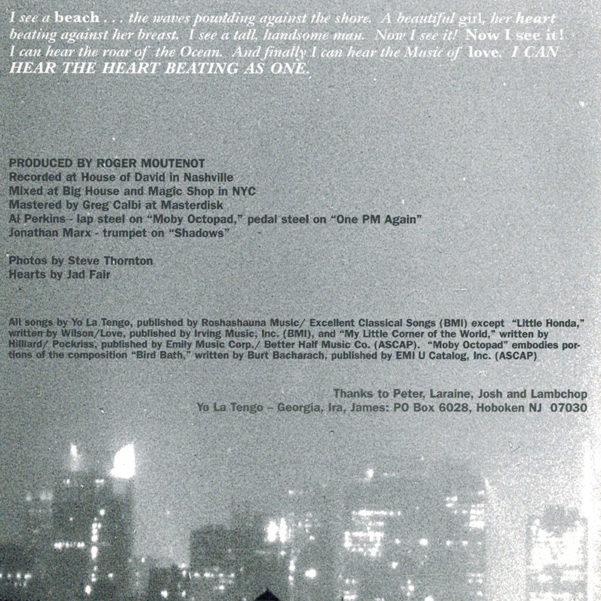 Yo La Tengo – I Can Hear the Heart Beating As One Music CD