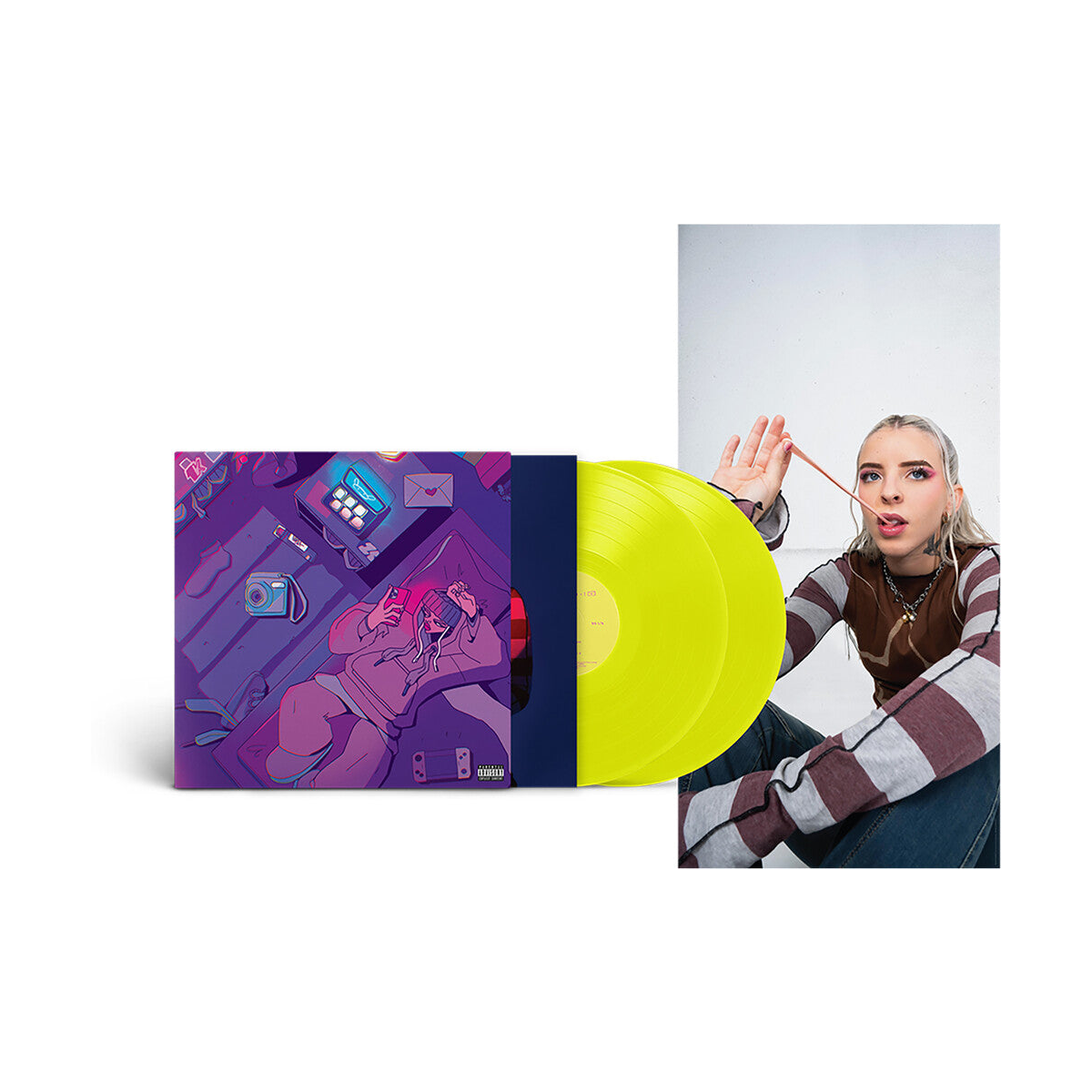 Young Miko – att. (Neon Yellow with Poster 2-LP Vinyl) Vinyl Record