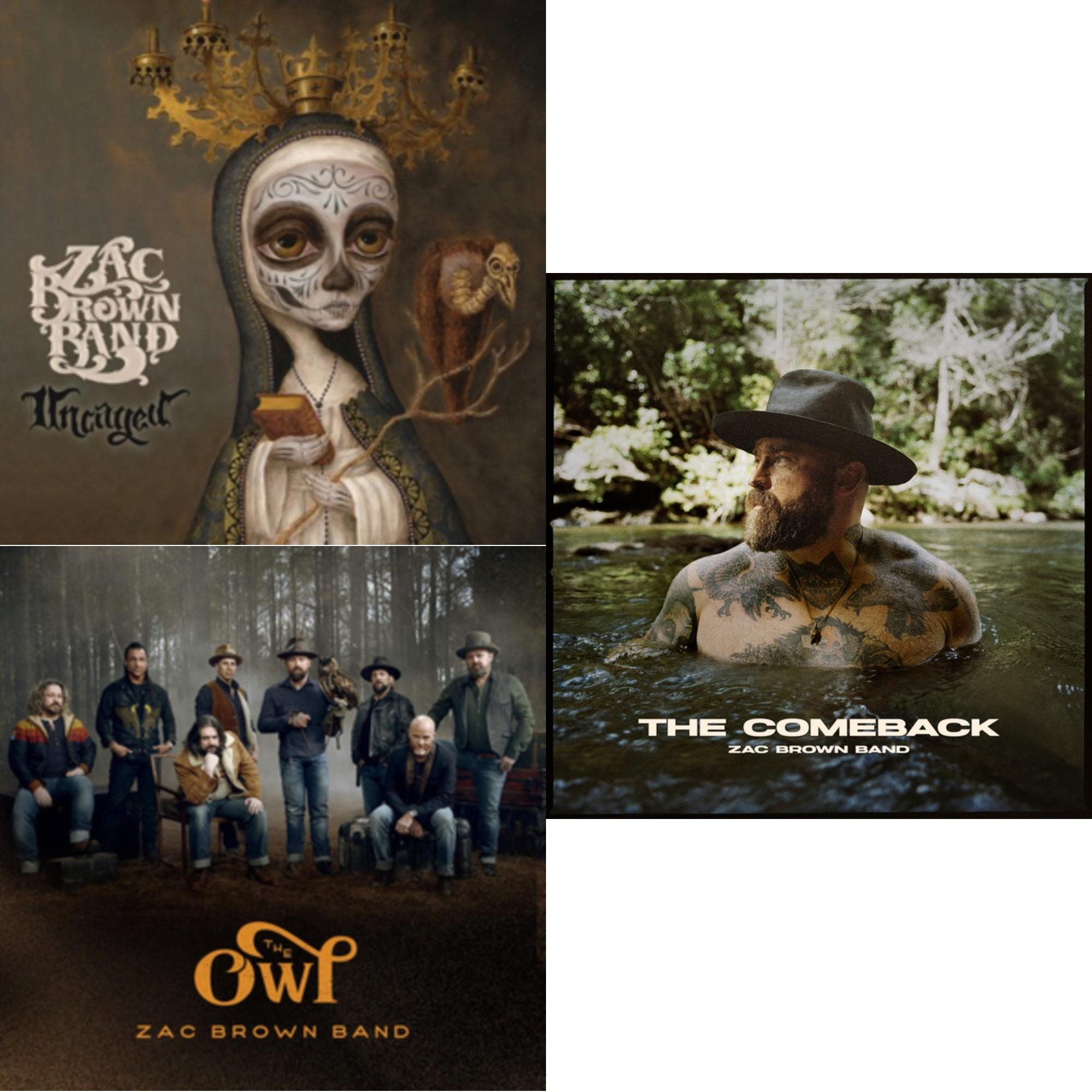 Zac Band Brown - Uncaged & Owl & Comeback - CD Bundle
