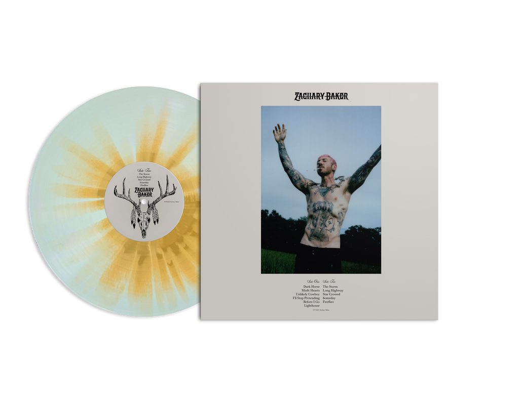 Zachary Baker - Dark Horse LP (Exclusive Limited Edition of 200 - Sky Blue with Gold Splatter Vinyl) Vinyl Record