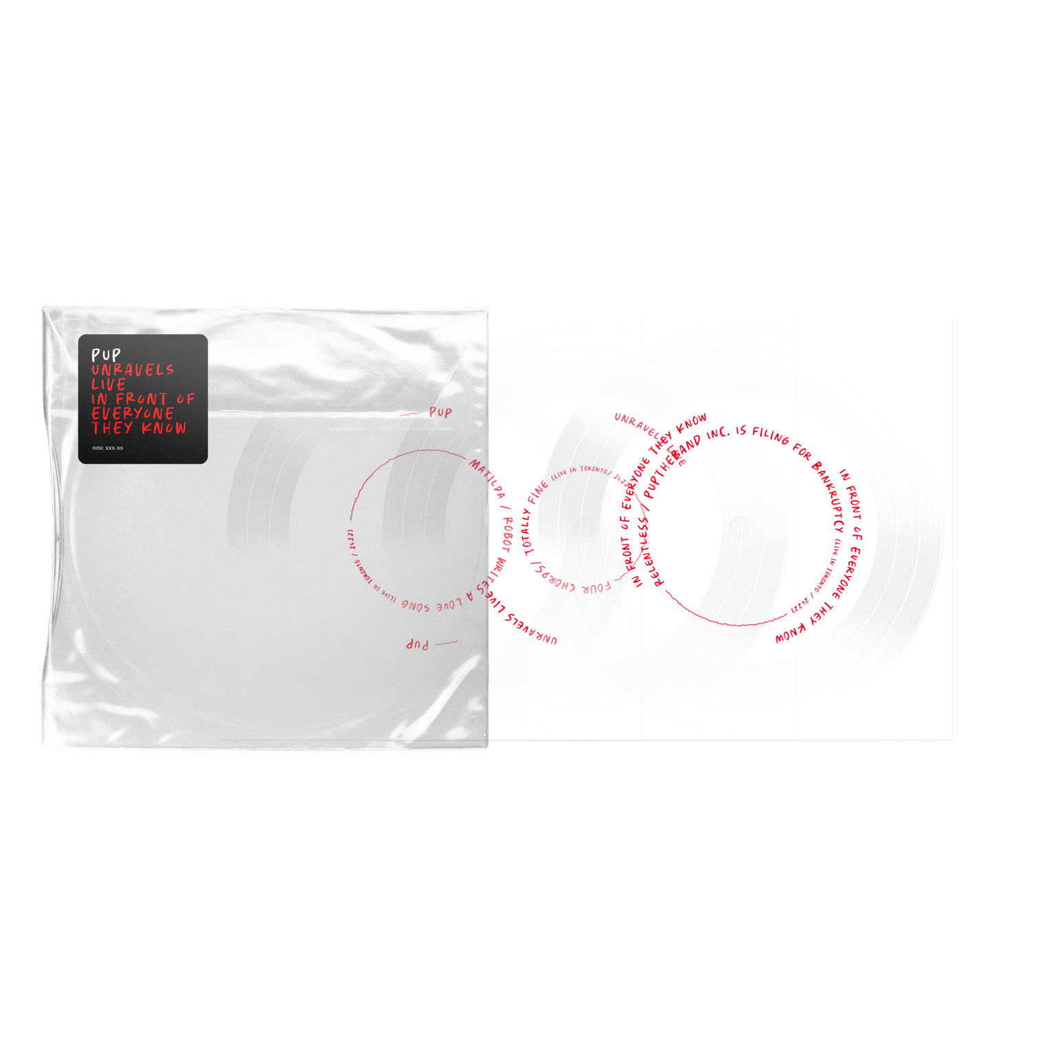 PUP 'PUP Unravels Live In Front Of Everyone They Know' Disc (3 Piece Flexi Disc) Vinyl Record