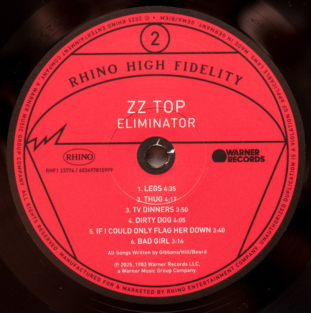 ZZ Top – Eliminator (LP Vinyl) Vinyl Record