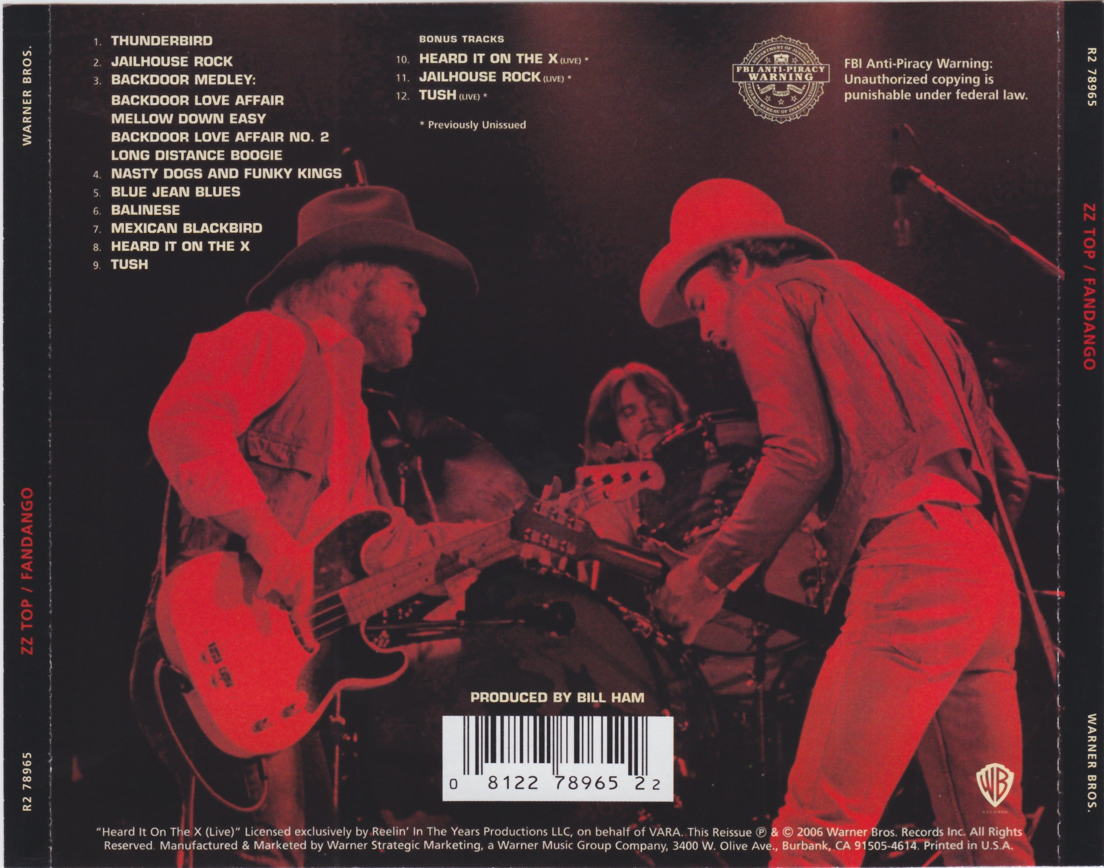 ZZ Top – Fandango Music CD
