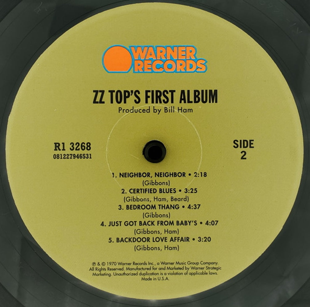 ZZ Top – ZZ Top’s First Album (LP Vinyl) Vinyl Record
