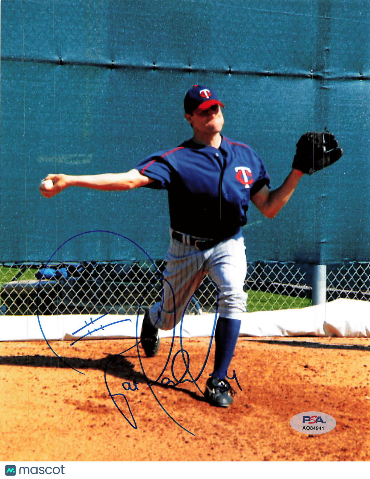 Pat Neshek Minnesota Twins Signed 8x10 Photo PSA