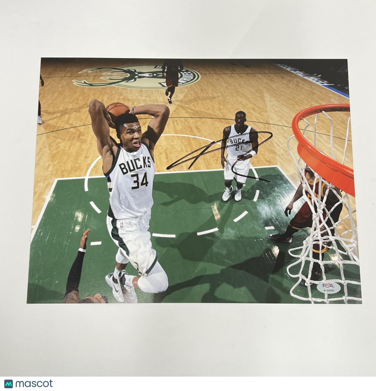 Giannis Antetokounmpo 11x14 Signed Photo PSA Milwaukee Brewers