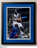Rodrigue Beaubois Dallas Mavericks Signed 8x10 Custom Framed Photo PSA Auth