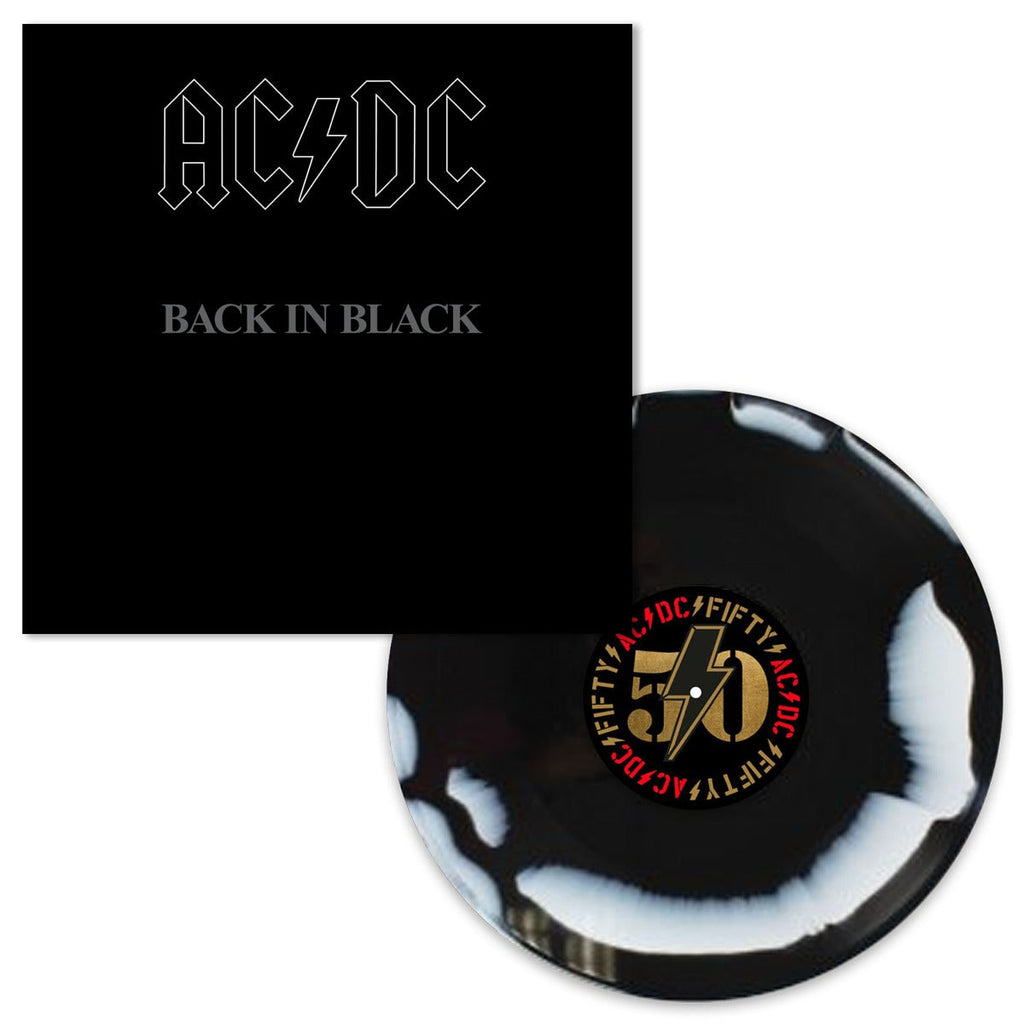 Back In Black: 50th Anniversary (Limited Edition, Black & White Marble Colored Vinyl) Vinyl Record