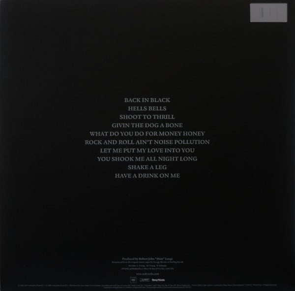 Back In Black (VINYL) | Mint (M) Mint (M)