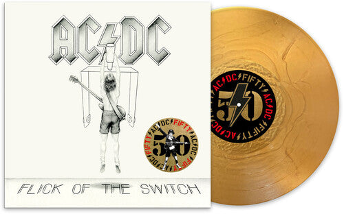 AC/DC Flick Of The Switch (50th Anniversary Edition, Gold Color Vinyl) Vinyl Record