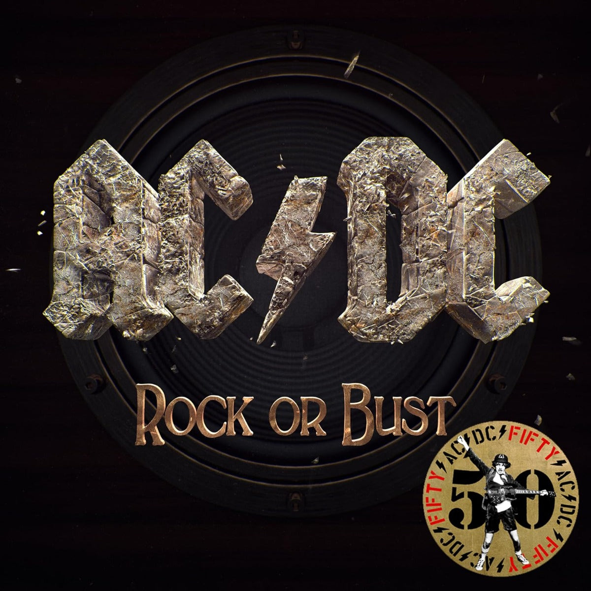AC/DC Rock Or Bust (50th Anniversary Edition, Gold Color Vinyl) Vinyl Record