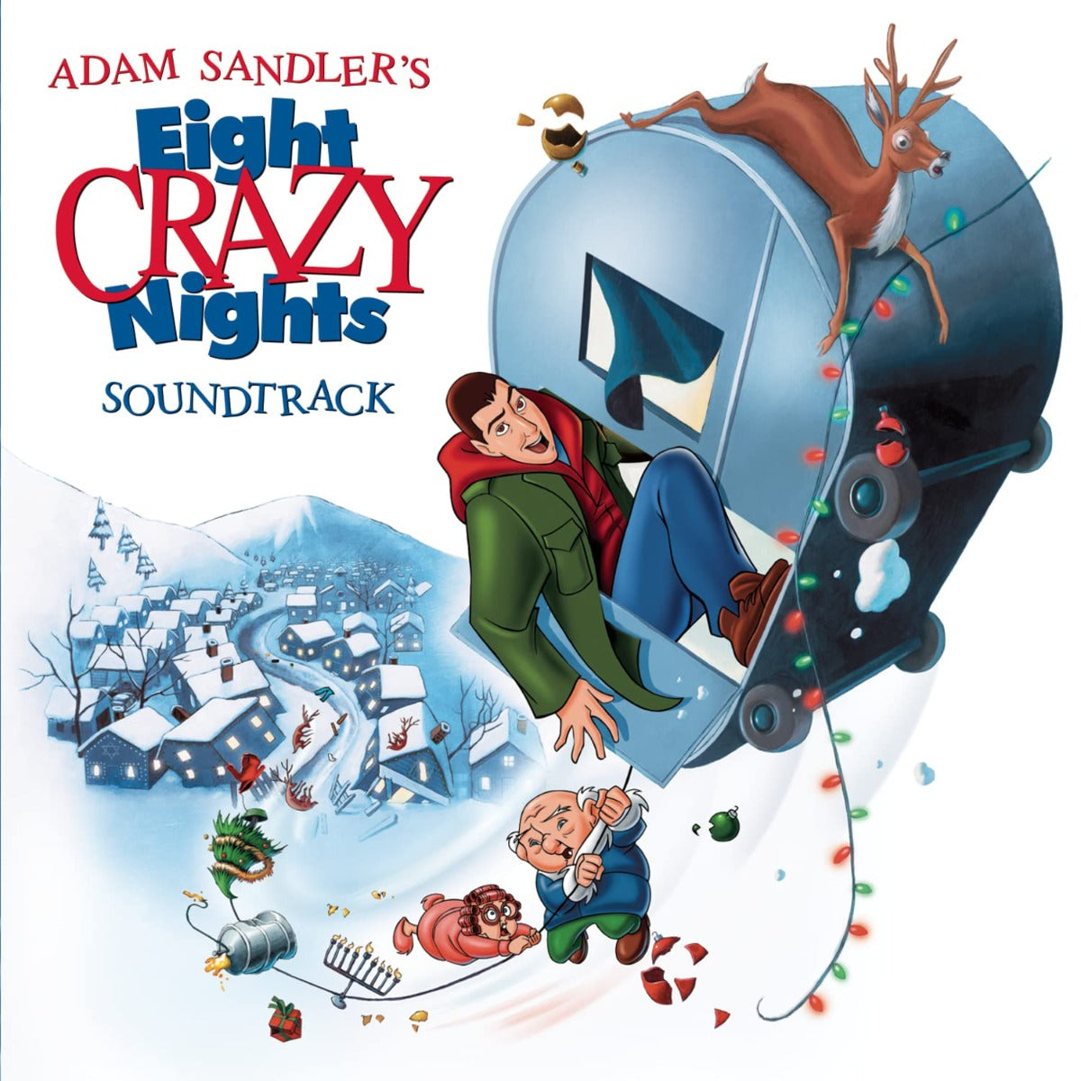 Adam Sandler Eight Crazy Nights (Original Motion Picture Soundtrack) (Limited Edition, "Blue-In-Whitey" Colored Vinyl) Vinyl Record