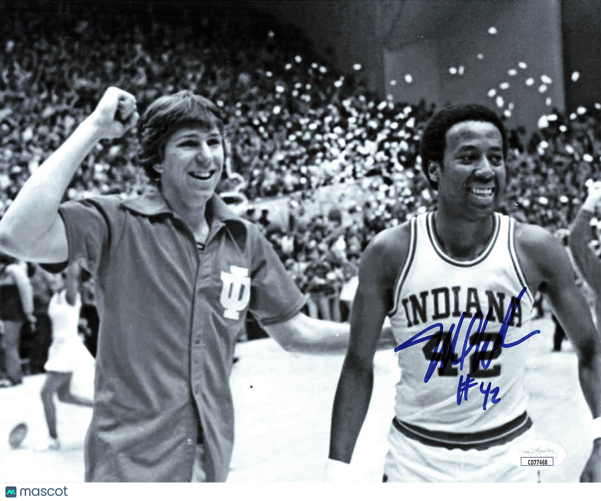 Mike Woodson Indiana Hoosiers Signed Basketball 8x10 Photo JSA