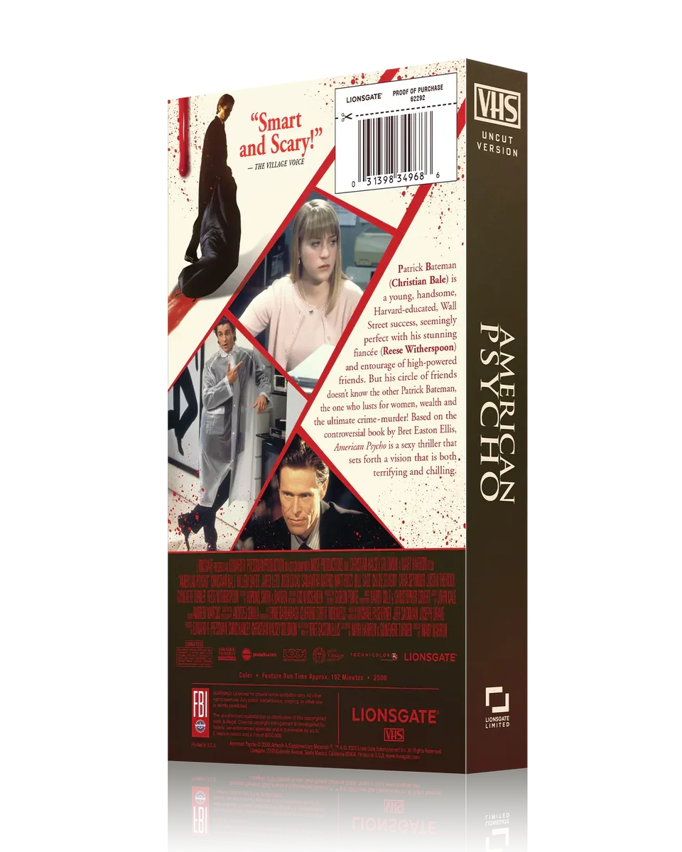 American Psycho - 25th Anniversary Be Kind, Rewind Edition - VHS Tape