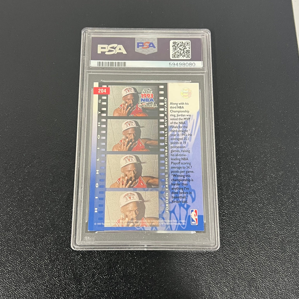 1993 Upper Deck Finals MVP #204 Michael Jordan PSA 6 Slabbed Chicago Bulls