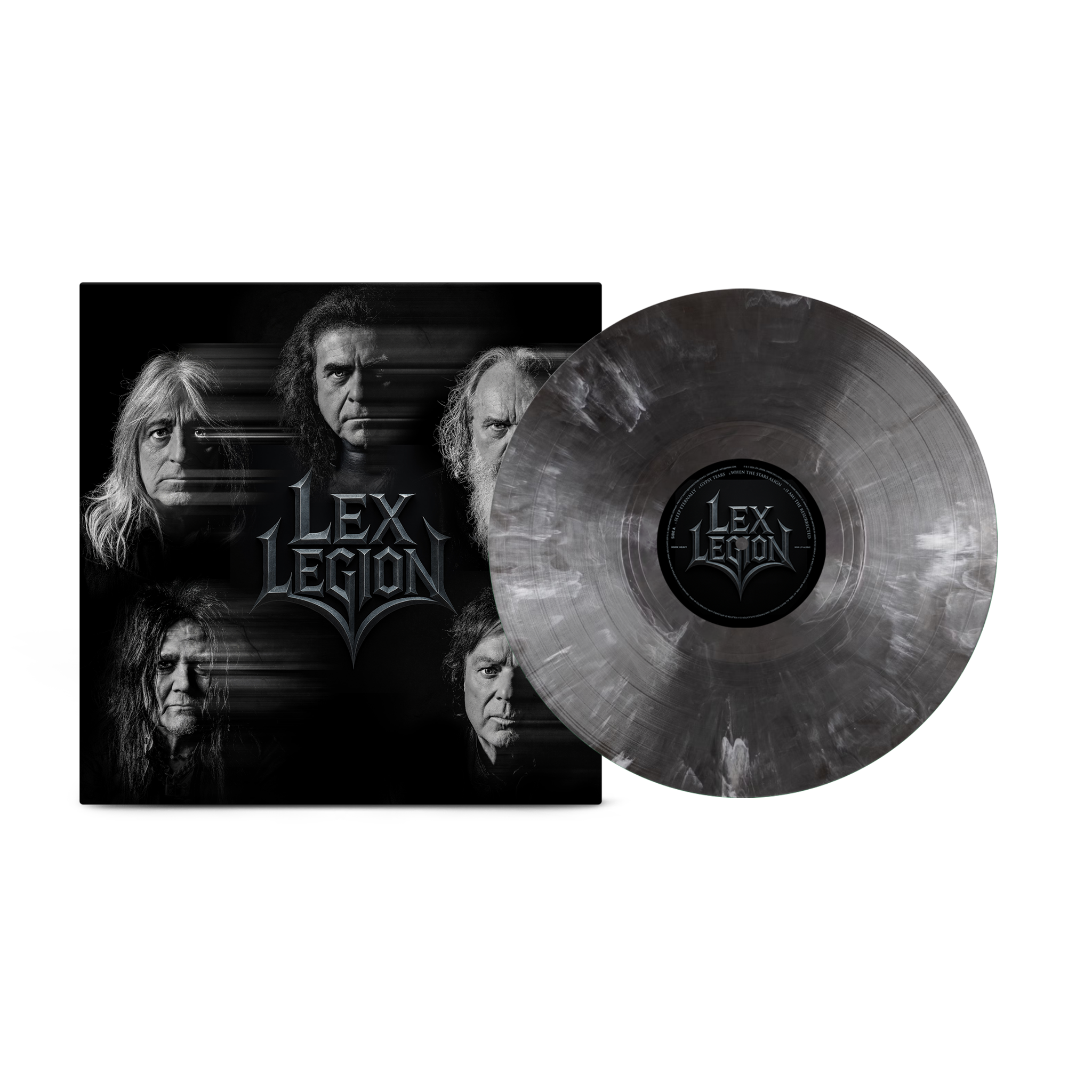 Lex Legion - “Lex Legion” Silver Black Ice Vinyl Record