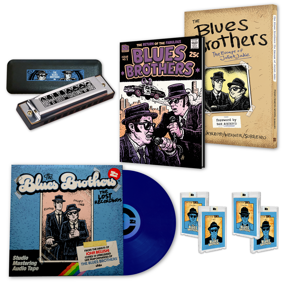 The Blues Brothers - The Escape of Joliet Jake - Signed by Dan Aykroyd (Platinum Edition) Graphic Novel & Vinyl Record