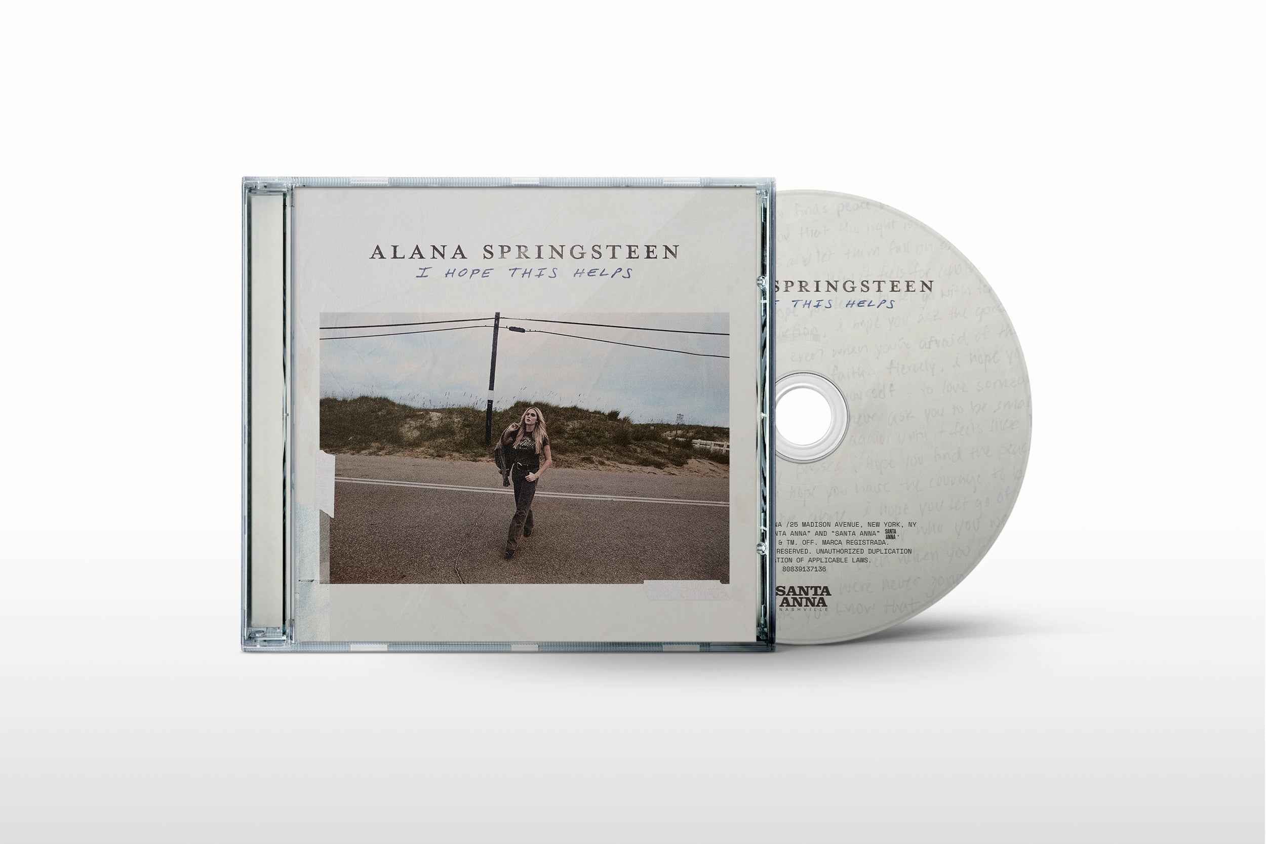 Alana Springsteen - I Hope This Helps (Signed CD) Music CD