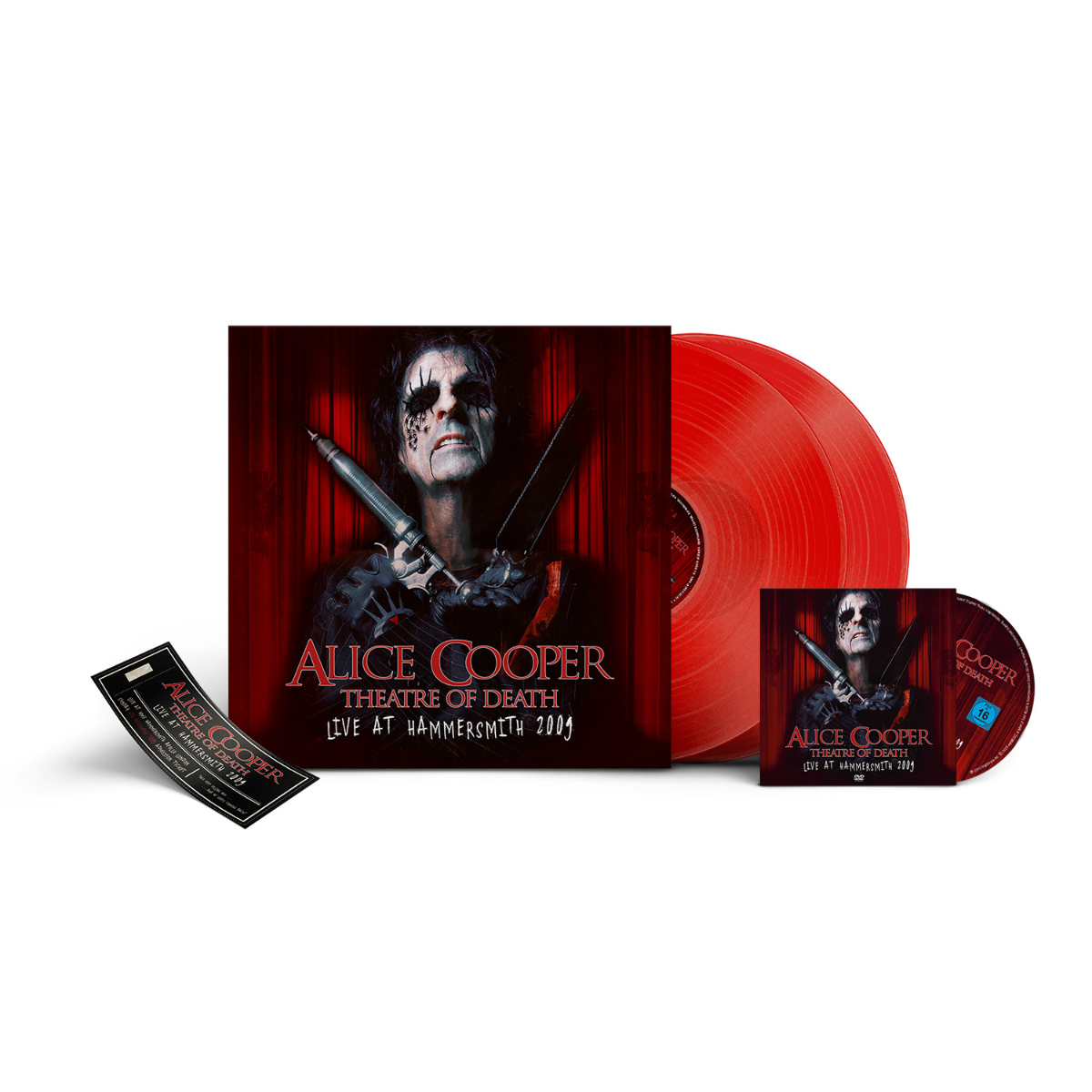 Alice Cooper - Theatre Of Death: Live At Hammersmith 2009 (With DVD, Colored Vinyl, Red) (2 Lp's) Vinyl Record