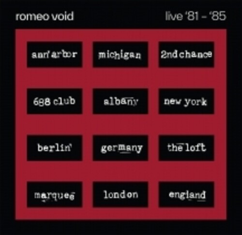 ROMEO VOID - BEST OF ROMEO VOID LIVE '81-'85 (RSD 2026 VINYL) | Mint (M) Mint (M)
