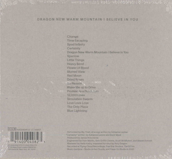 Big Thief - Dragon New Warm Mountain I Believe In You (CD) |