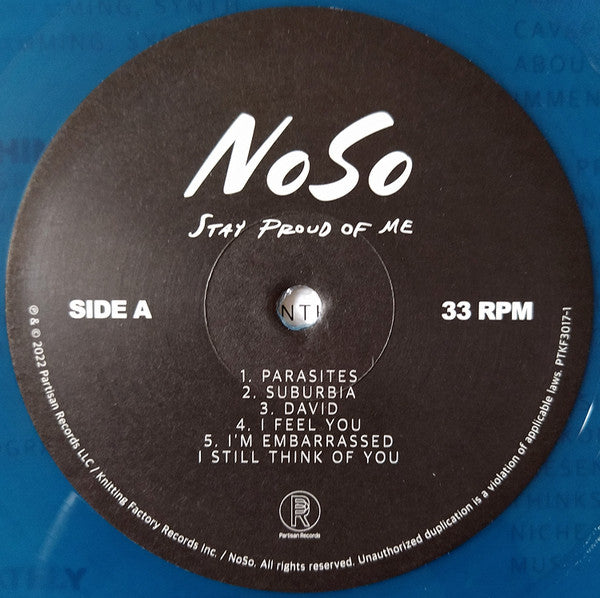 NoSo - Stay Proud Of Me (COLOR VINYL)*DISCOUNTED* | Mint (M) Mint (M)