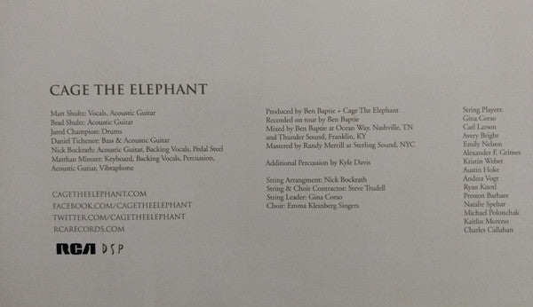 Cage The Elephant - Unpeeled (140 GRAM VINYL) | Mint (M) Mint (M)